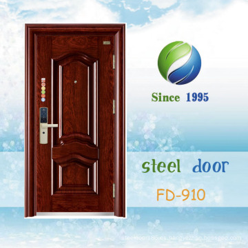 China Sola puerta de acero de la puerta de entrada de acero Puerta de acero de la puerta del metal (FD-910)